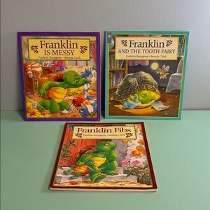 Franklin Kid Book Lot of 3 Books, Franklin Turtle Kid Books, Paulette Bourgeois